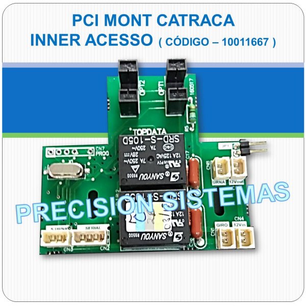 Placa PCI Sensor e Relés de catraca Topdata