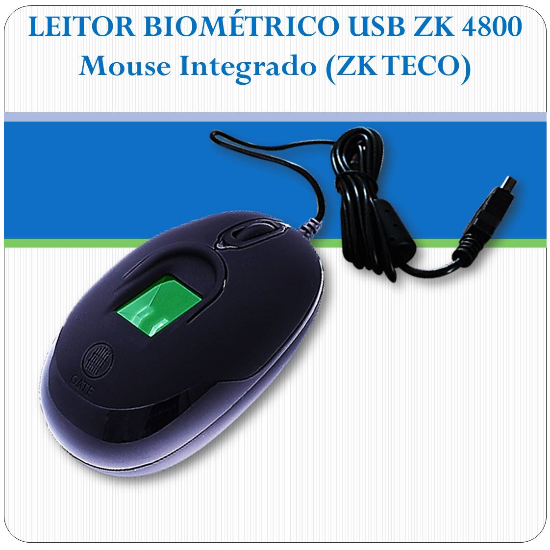 Leitor Biométrico e Mouse USB - U4800 32bits/64bits 