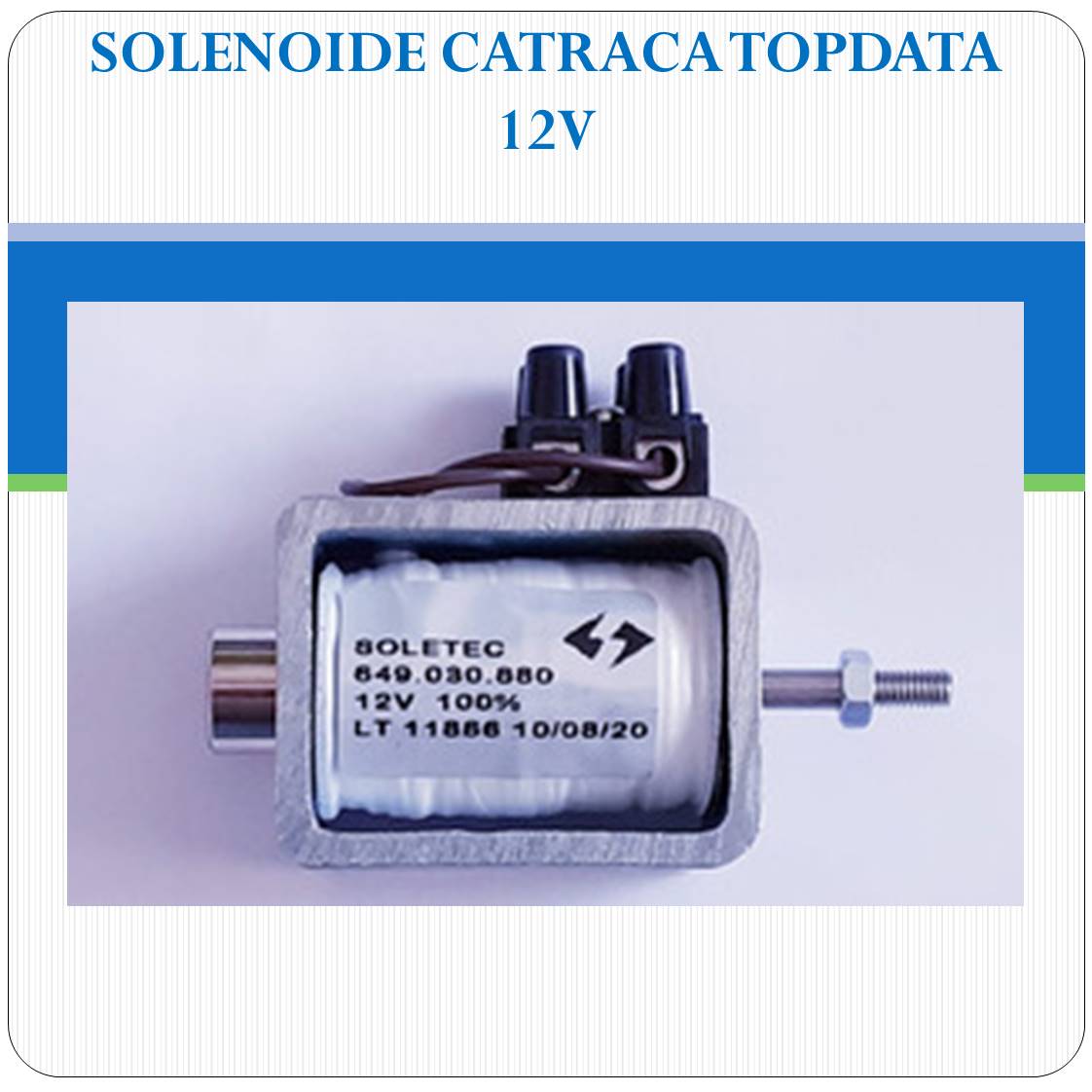 Trava Solenoide 12v Para Catraca Eletrônica Topdata