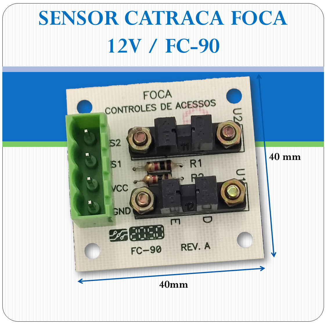 Sensor de giro 12V catraca Foca - FC-90