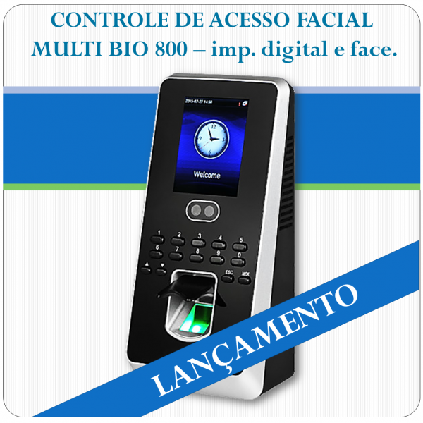 Controle de Acesso Facial + Impressão digital - MultiBIO 800